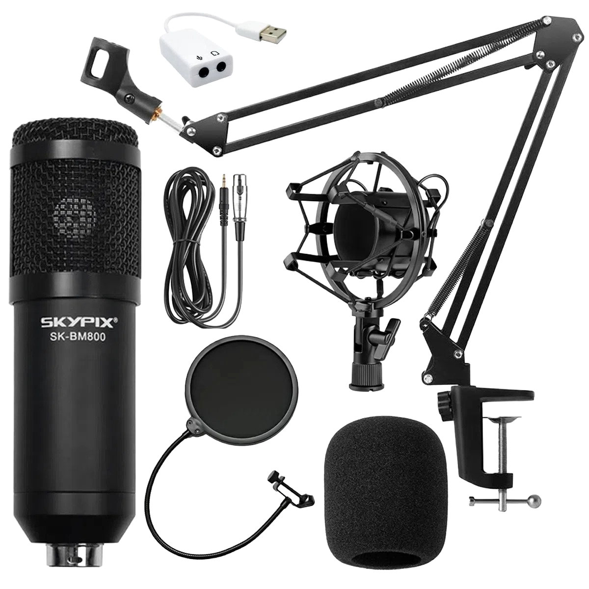 Kit Acessórios e Microfone SK-BM800